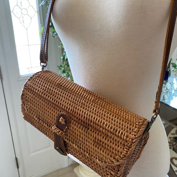 Brown Woven Crossbody Bag - Picture 2 of 7